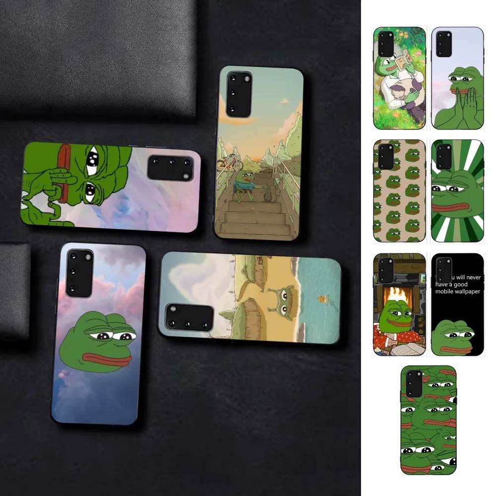 Funny Sad Frog Phone Case For Samsung S 9 10 20 21 22 23 30 23plus lite Ultra FE S10lite Fundas