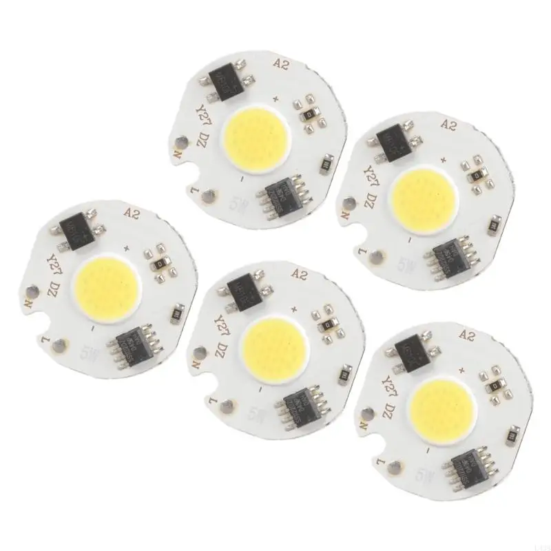 5Pcs 3/5/7/10/12W LED Lamp Chip for LED Flood Light No Need Driver LED Bulb L43B