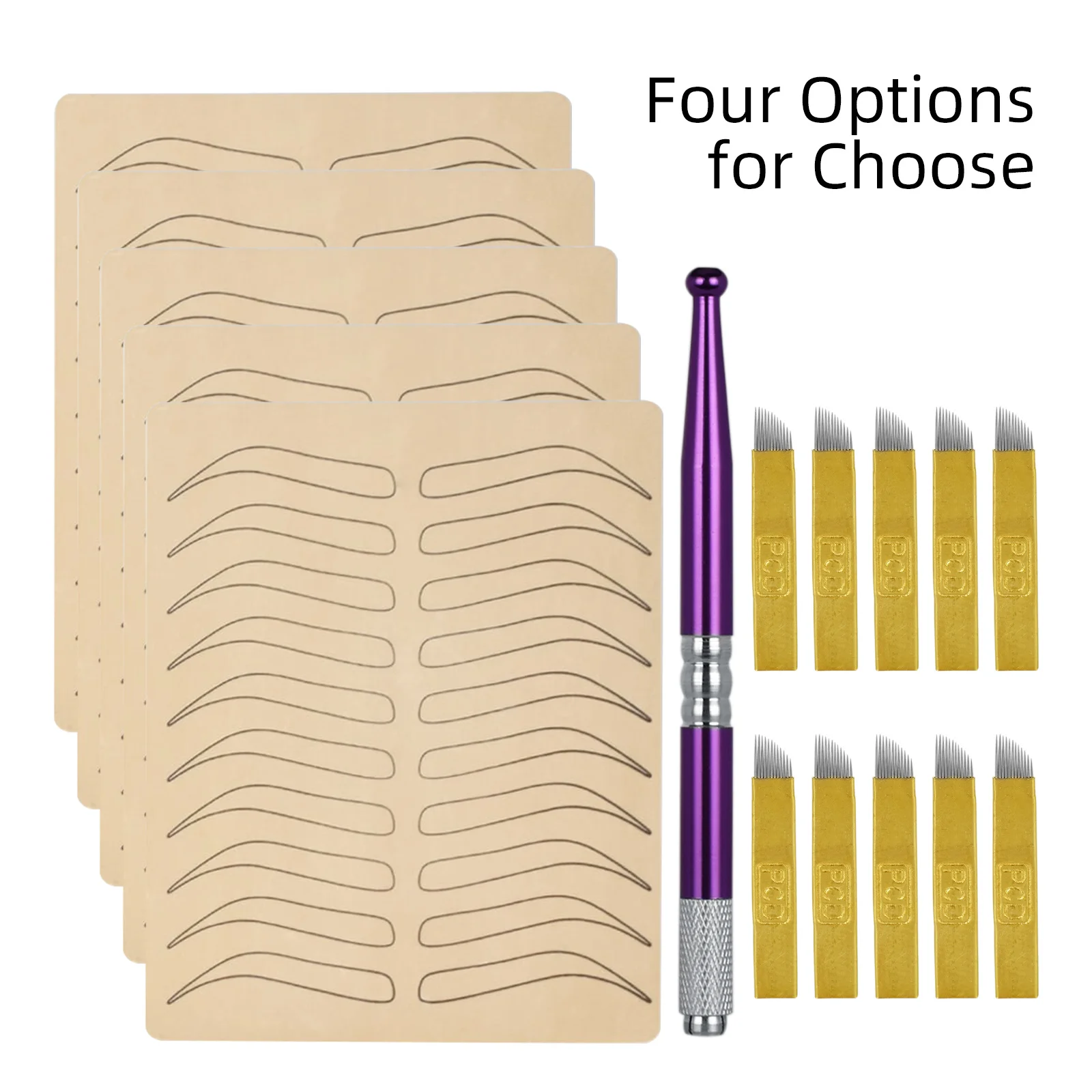 

Microblading Kit tattoo Eyebrow Pen kit Microblading Needles 3rl 5rs Permanent Makeup Supplies Tattoo Lip Set Practice Skin