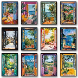 Classics Henri Matisse Open Window Garden Landscape Posters and Prints Canvas Printing Wall Art Picture for Living Room Decor