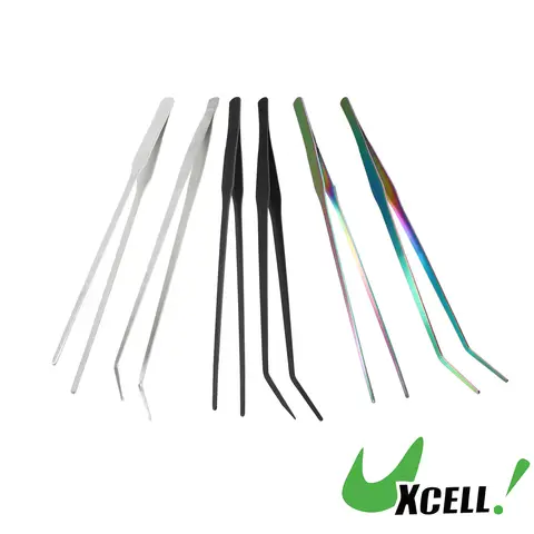 UXCELL 수족관 핀셋 도구 물고기 탱크 청소 도구 수생 식물 클리핑 플라이어 잔디 스테인레스 애완 동물 용품 액세서리