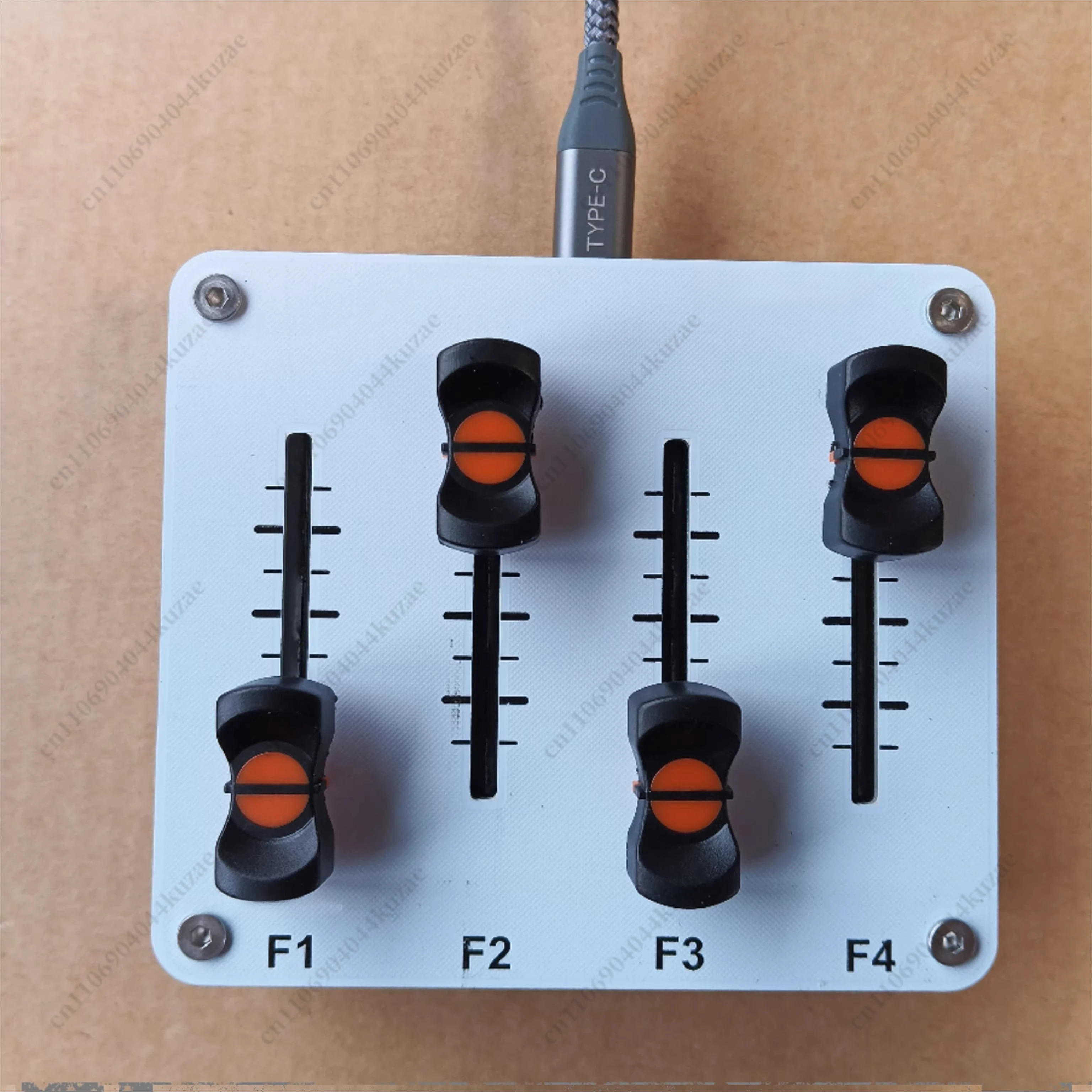 4-Channel MIDI Controller with 42mm Faders, Customizable CC Messages, USB Interface for Music Production Software