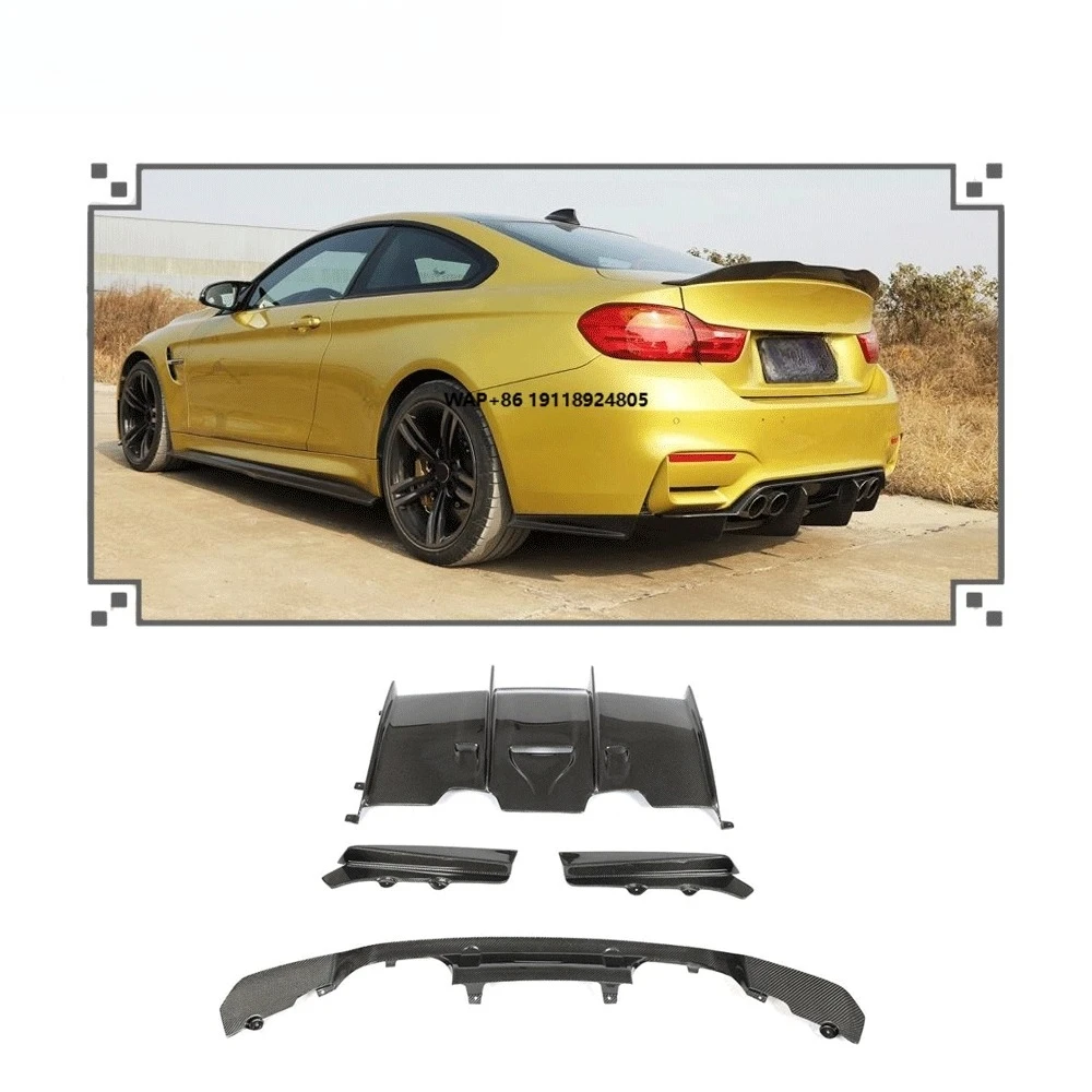 

Fits for F80 M3 F82 F83 M4 2014-2019 Rear Bumper Diffuser Spoiler Carbon Fiber