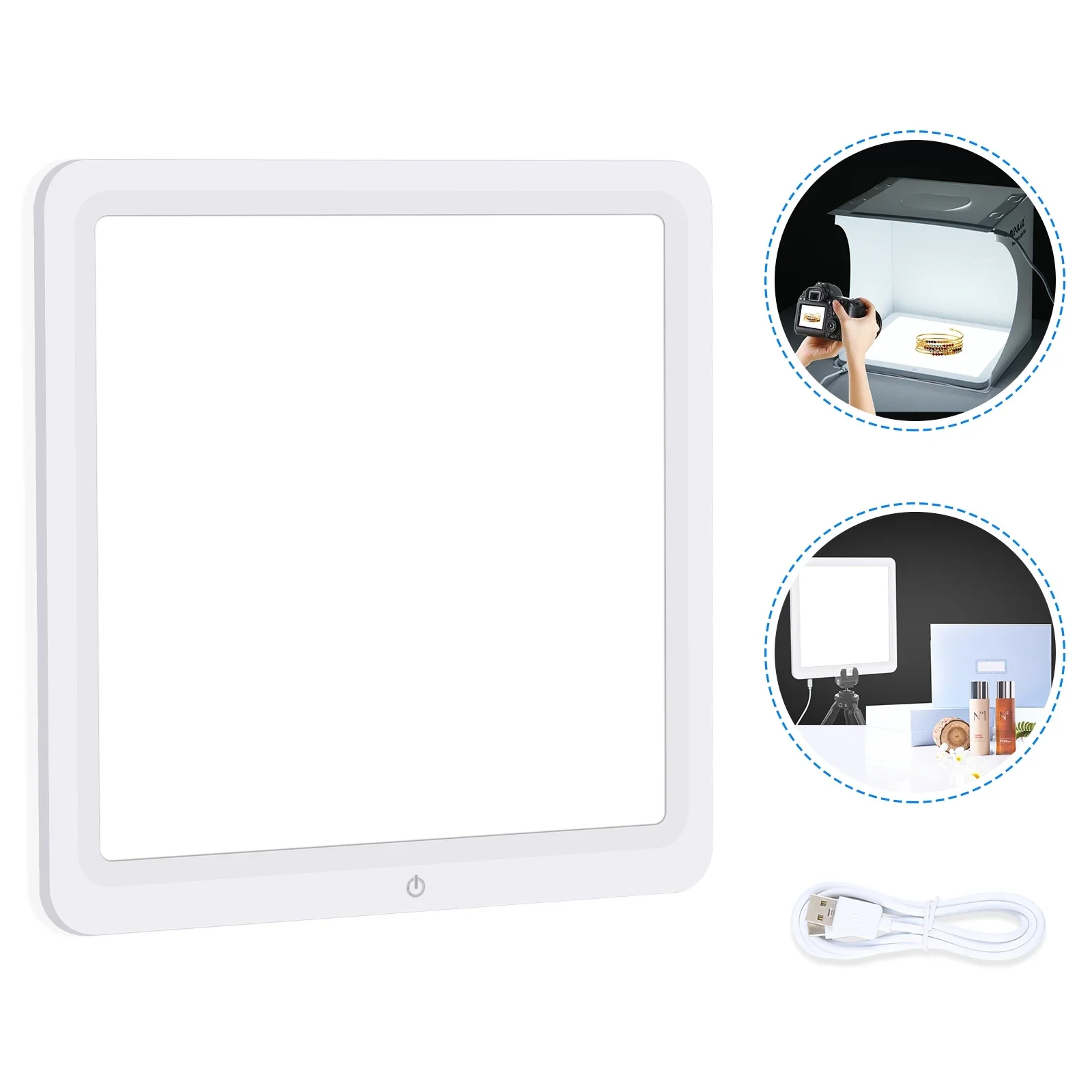 Camera Accessories 20x20/29x29cm LED Photography Shadowless Bottom Light Lamp Panel Dimmable for Photo Studio Shoot Tent Box