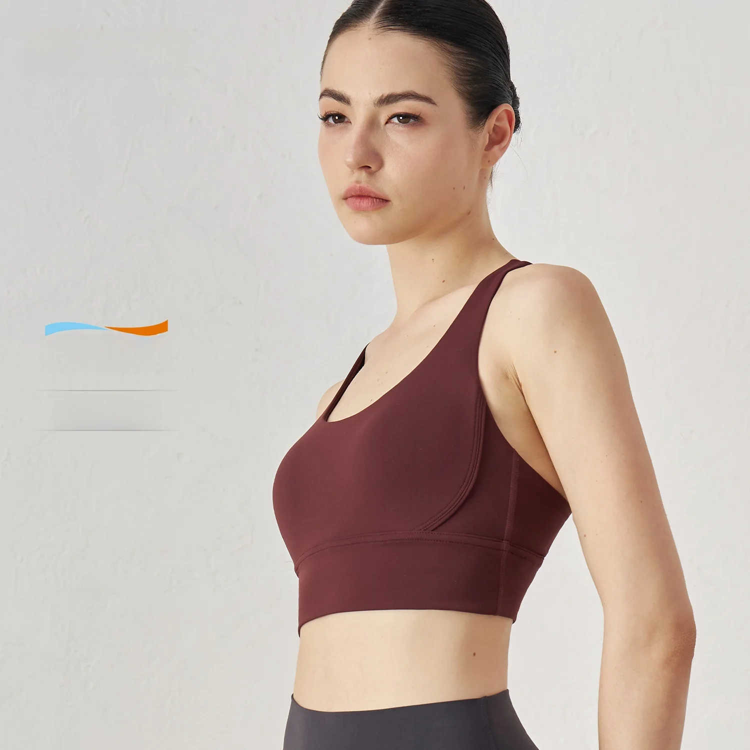 

Женский бюстгальтер телесного цвета для йоги, тренировочный спортивный жилет, противоударный топ для фитнеса и фитнеса, интимная одежда для активной одежды