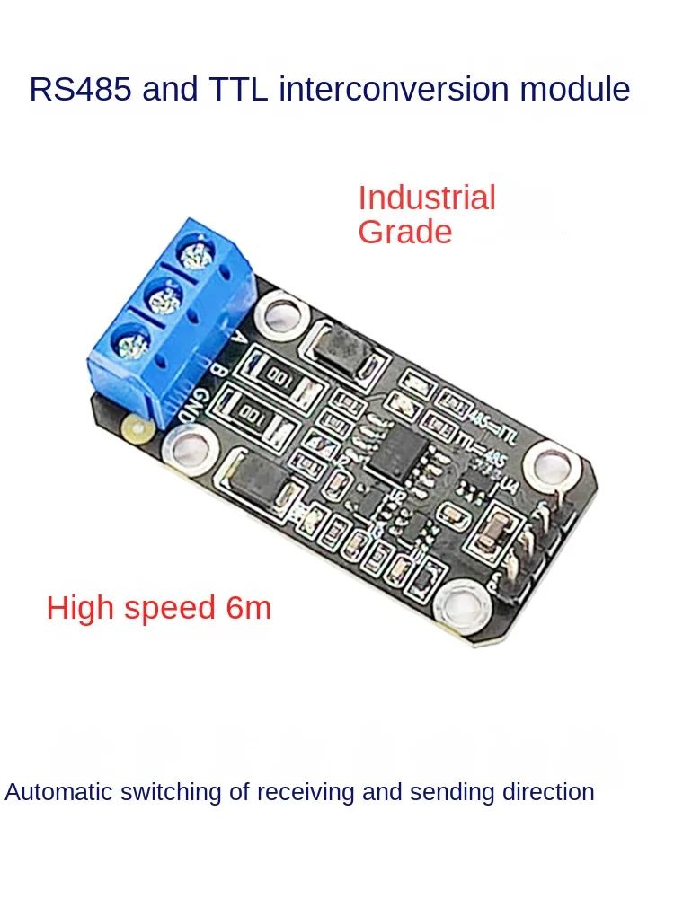 High-speed 6M RS485 to TTL module level mutual conversion automatic flow control 485 converter industrial grade 3.3V 5V