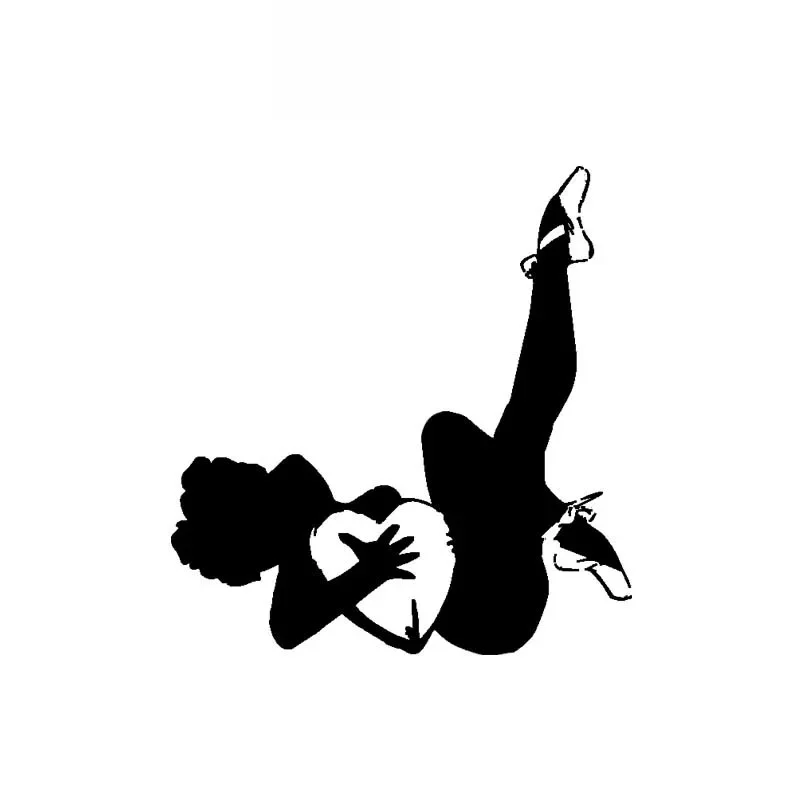 

Car Sticker Sexy Heart Dancing Girl Fantasy Style PVC Car Decoration Sticker Waterproof Cover Scratch Black/White, 12cm*11cm