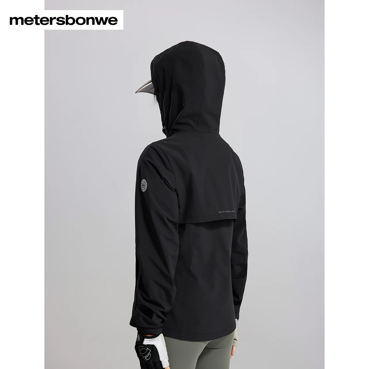 Metersbonwe-Women's Waterproof Waist-Cinching Jacket New Princess Line Invisible zipper Hooded Jacktes Commuter Sporty  Outdoor