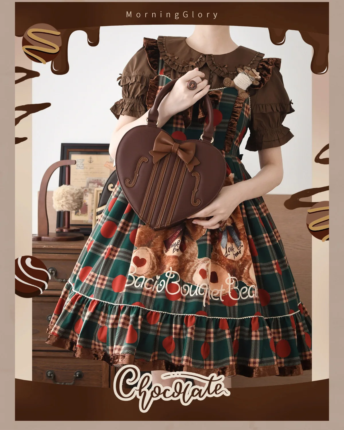 Violin Heart Handbag Crossbody Bolsas Feminina Tote bags for Woman Bow Bolsos Mujer Bolsa Sweet Lolita Original Sac Femme