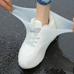 Cubiertas de zapatos impermeables de silicona para uso en exteriores, cubrebotas de goma para lluvia, antideslizantes y reutilizables, 1 par