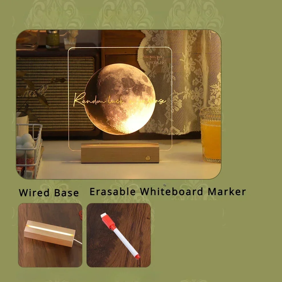 Customizable Moon Phase Night Light with Built-in NFC Tag - A Unique, Star-Gazer's Gift that Captures the Exact Celestial Momen