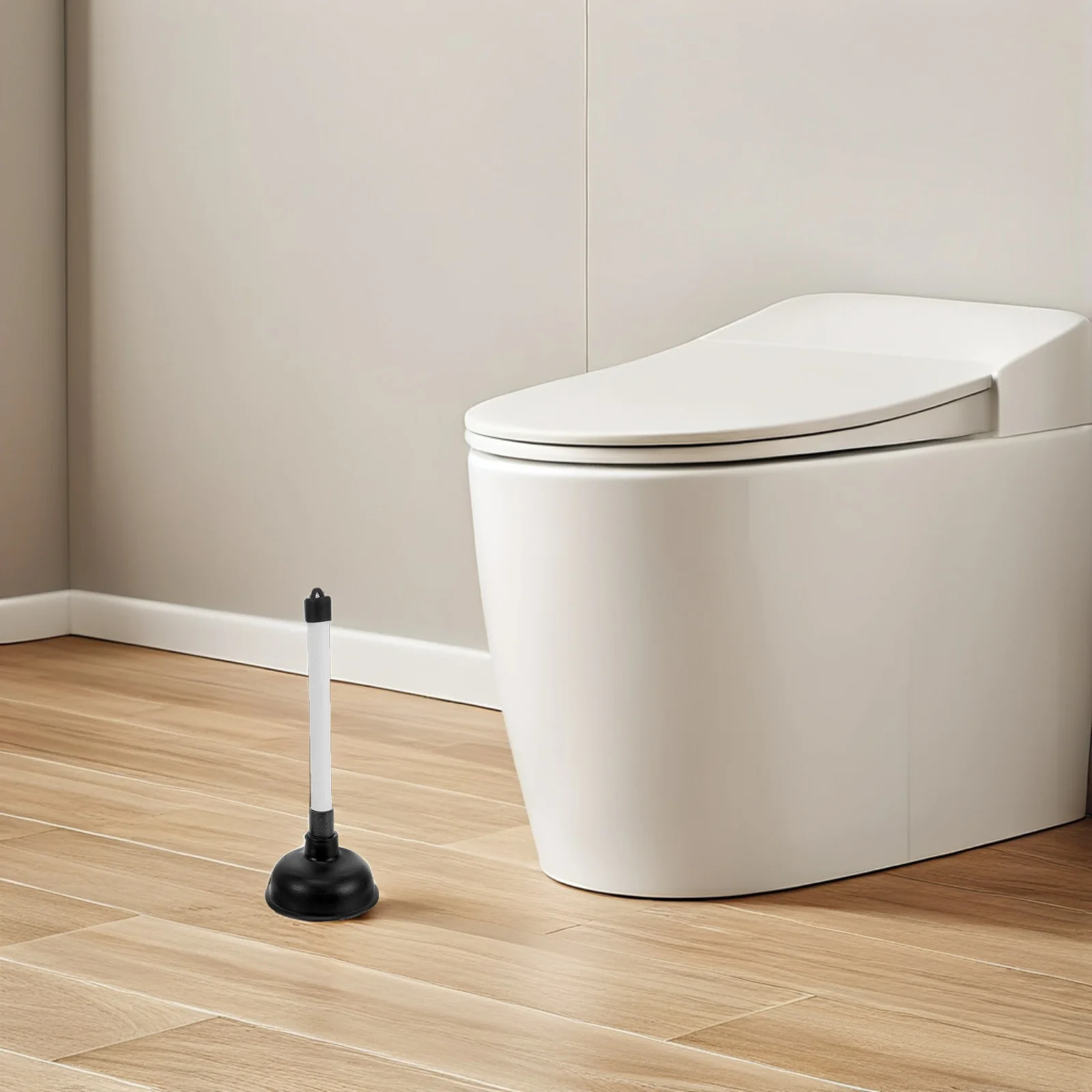 

4Pcs Toilet Unclogger Rubber Plunger Material Comfortable Grip Multi-Purpose Drain Cleaner Bathroom Tool