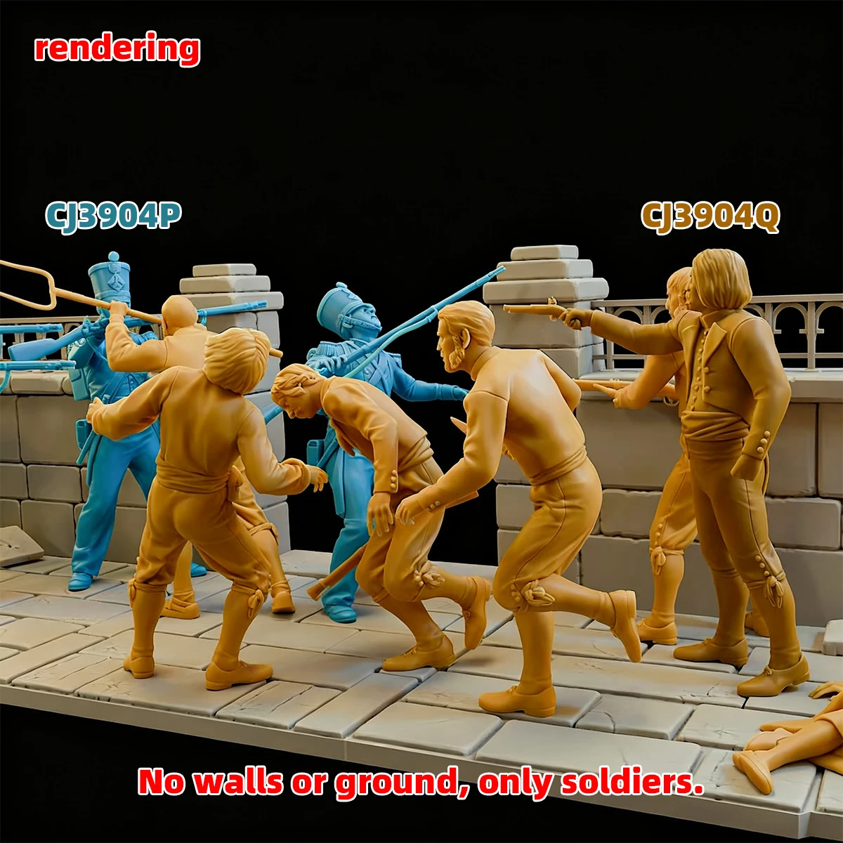 1/35 1/48 1/72 Modellbausatz 3D-Harz Miniatur-Soldatenfiguren Diorama Unbemalte Französische Gendarmen Revolution DIY – Detail 19