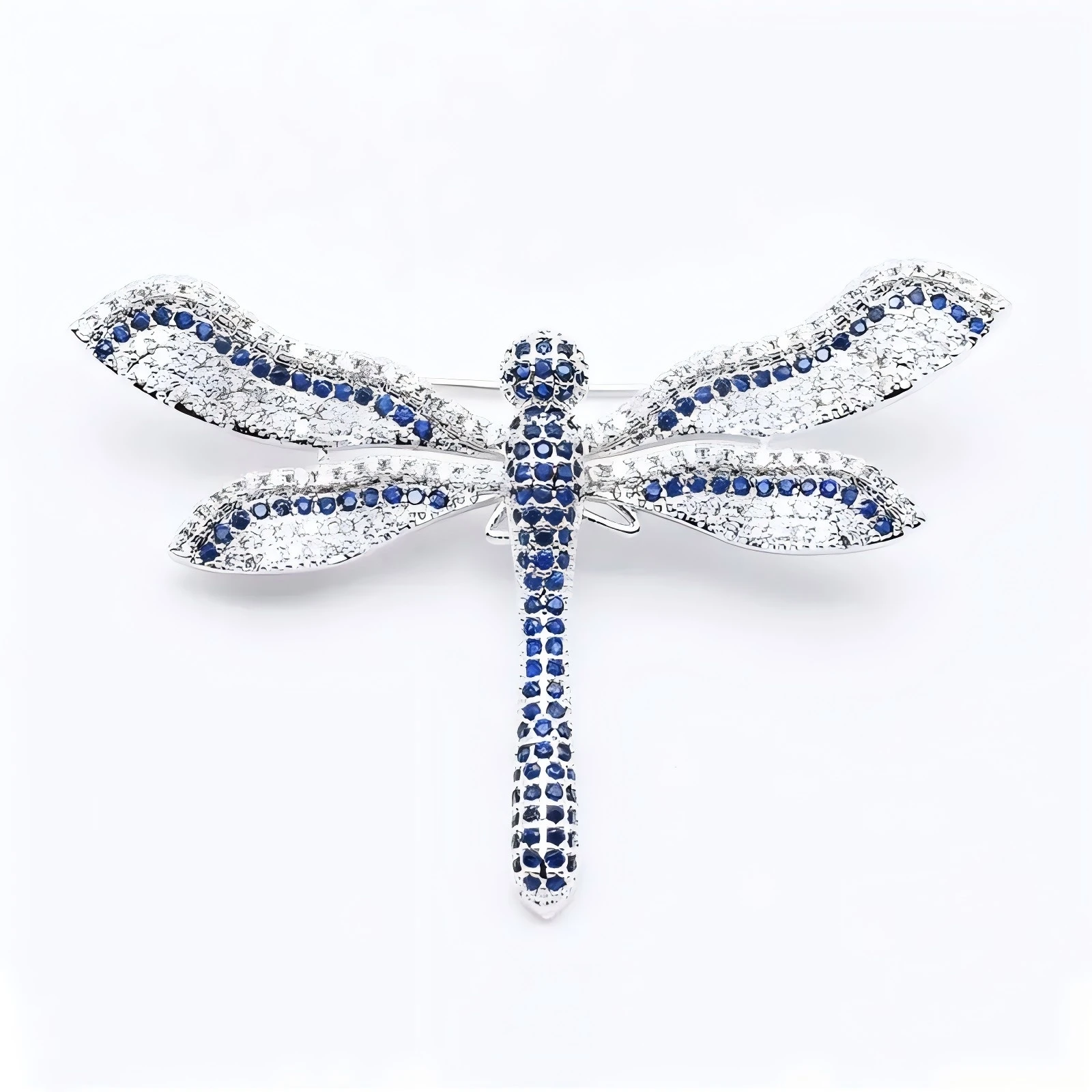 

Pink/Blue/Green High Quality Silver Plated Cubic Zirconia micro pave Butterfly Brooch Pin