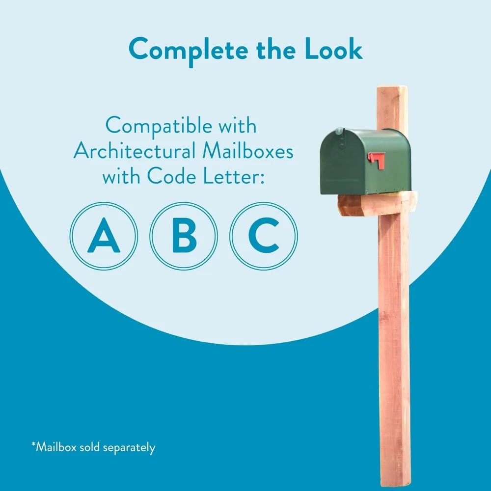 عمود صندوق بريد محرك خشب الأرز مع الأرز العطري، الرموز المتوافقة A، B، C، DPKX00AM #4