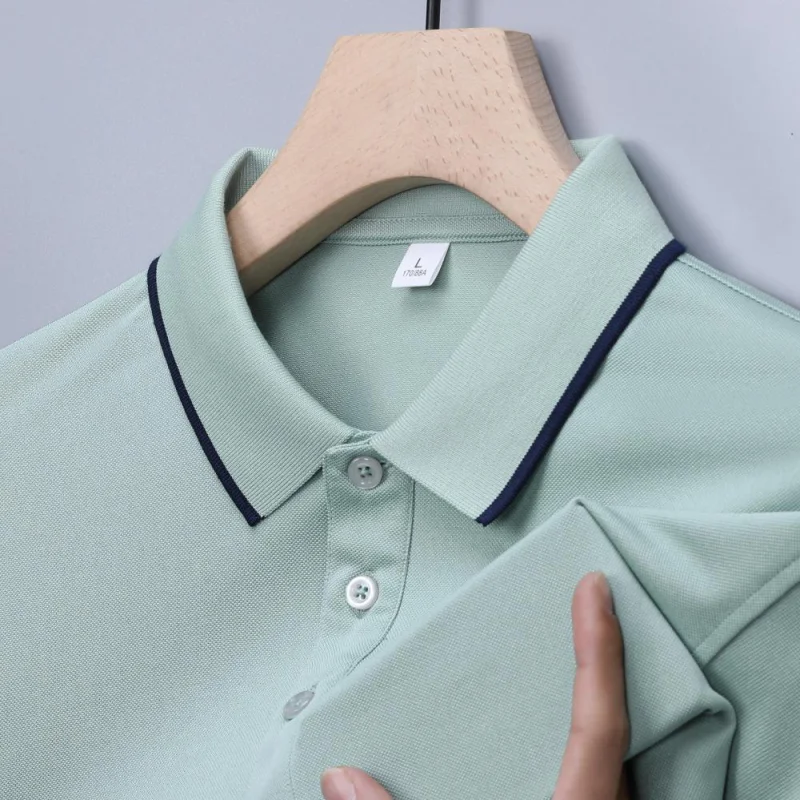 Summer short sleeved T-shirt printed with logo embroidery logo polo shirt lining personalized design shirt clothes - Image 6