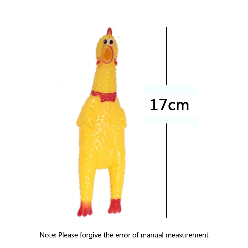 1pcs 17cm Screaming Chicken Squeeze Sound Toy Pets Dog Toys Product Shrilling Decompression Tool Squeak Vent chicken