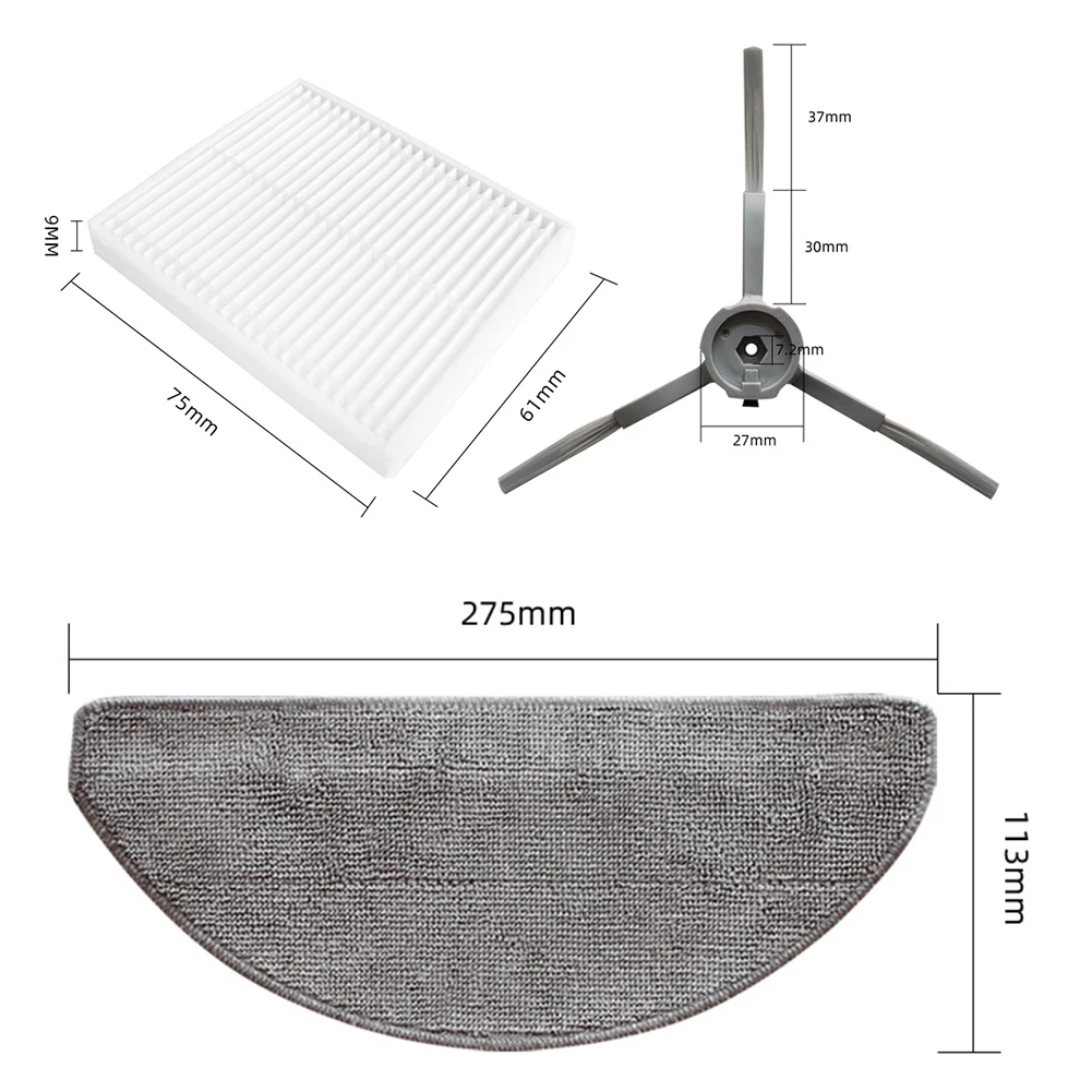 Vacuum Cleaner Mop Cloth Filter Brush Home Appliance Accessories For ILIFE V20 For Laresar For L10 For Vyzzle D10 Robotic