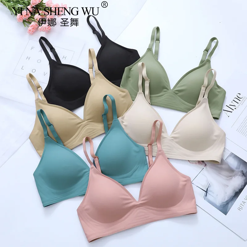 Sport Underwear Seamless Bra for Woman Wireless Sleep Removable Padded Bralette One Piece Brassiere No Wire Comfortable Yoga Top