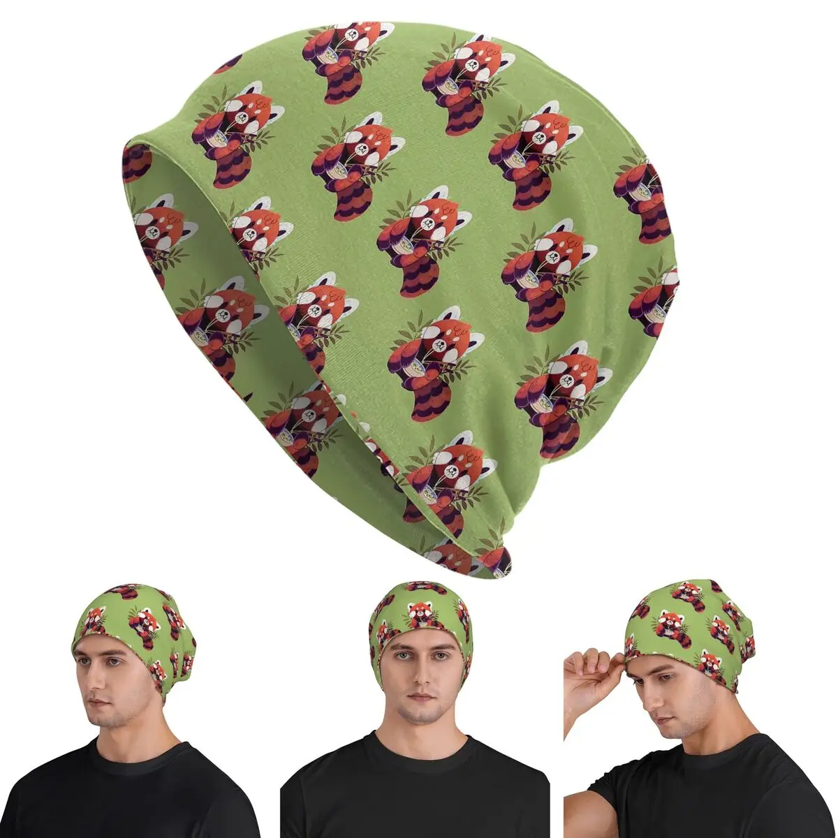 

Red Panda Eating Ramen Skullies Beanies Hats Warm Autumn Winter Outdoor Cap Knitted Bonnet Caps for Unisex Adult