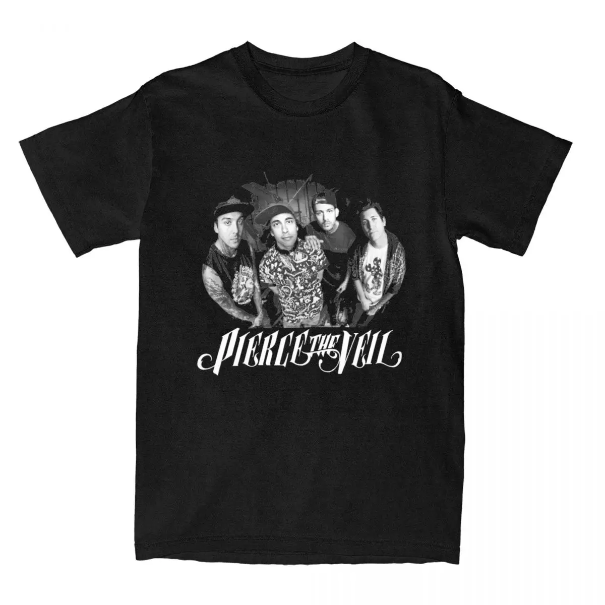 Men Women's PIERCE THE VEIL Band Shirt Merchandise Awesome Pure Cotton rock music T Shirts Tee Clothes Unique