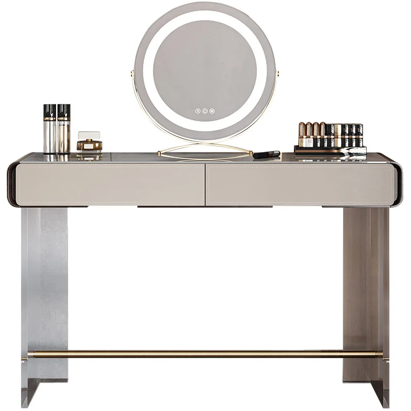 Italian modern acrylic dresser master bedroom upscale light luxury rock panel makeup table