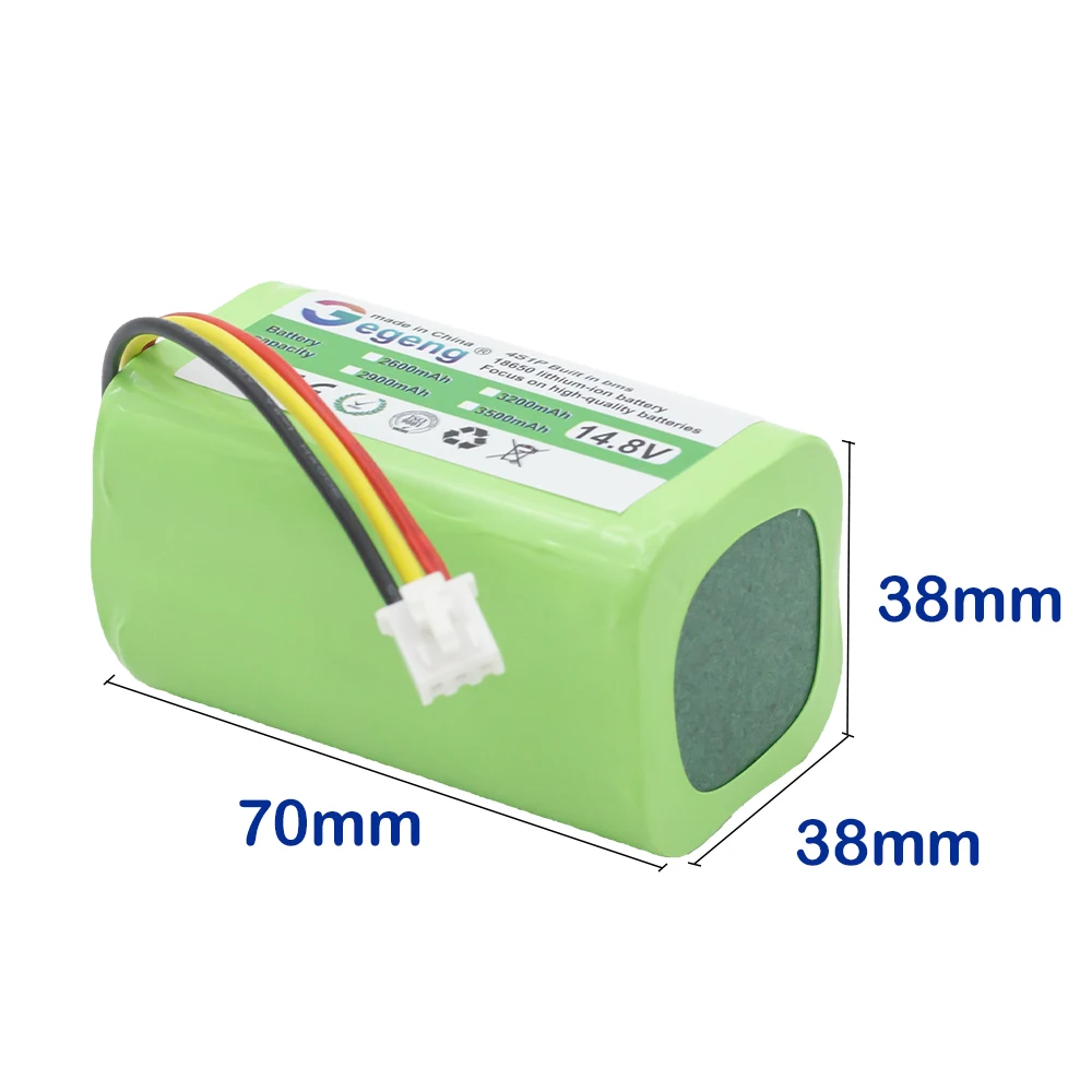 Gegeng 100% New Original 14.8v/14.4v 2600-3500mAh Rechargeable Battery for LIECTROUX C30B Robot Vacuum Cleaner 18650 Battery