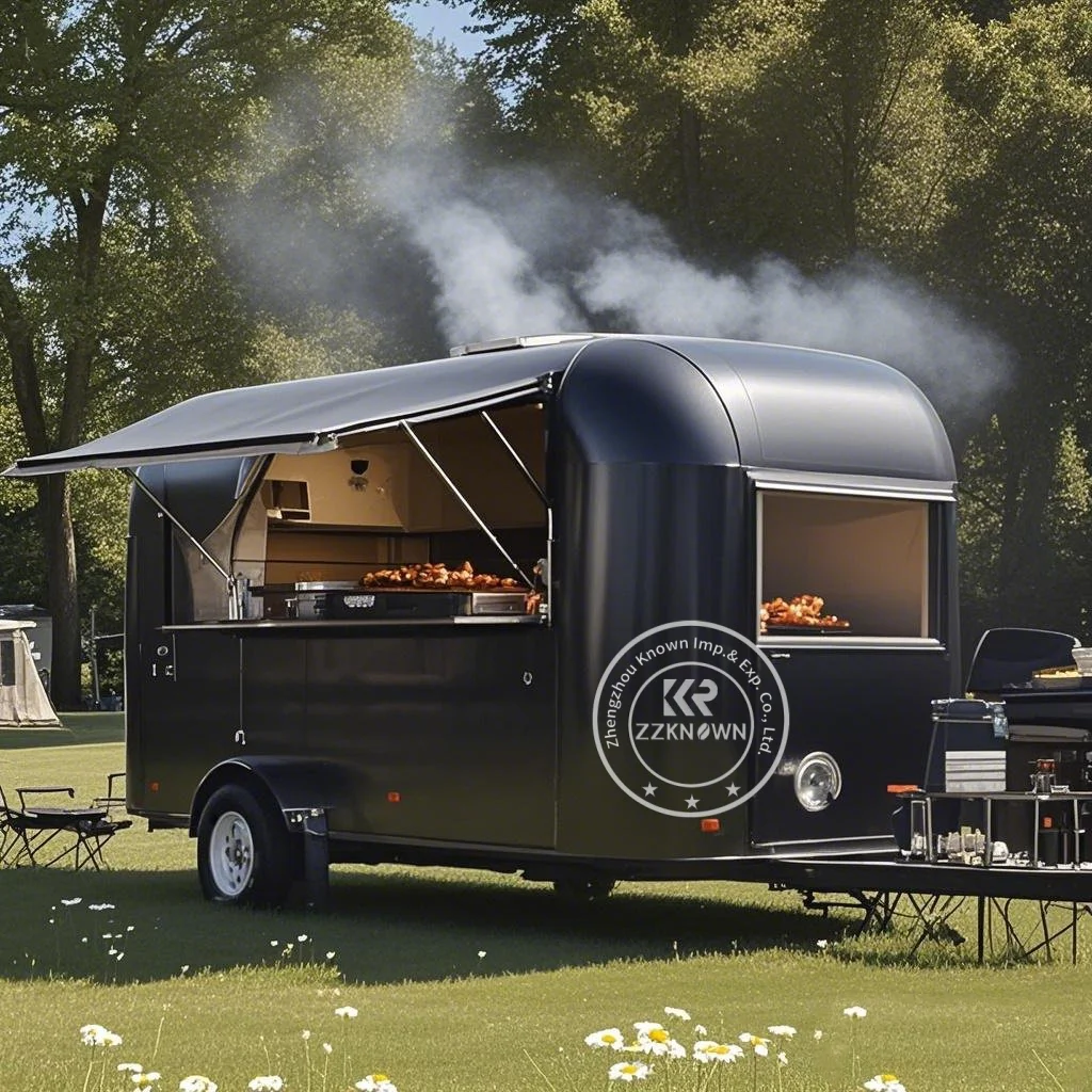   Food Truck Portable Fried Chicken Station Frying Setup Service Concession Food Trailer Fully Kitchen