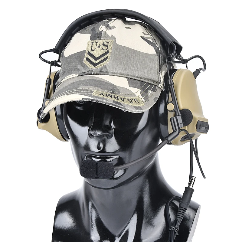 WADSN-Tactical ComtacIII Headset Pickup And Noise Reduction Headphone Civilian C3 Hunting Earphone for Walkie-Talkie PTT Radio