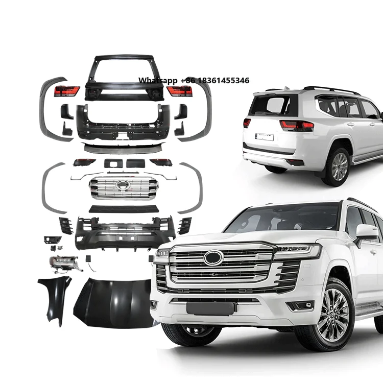 

Front Rear Bumper Upgrade 2008-2021 Facelift Set LC200 Body Kit for Land Cruiser 200 to LC300 2022