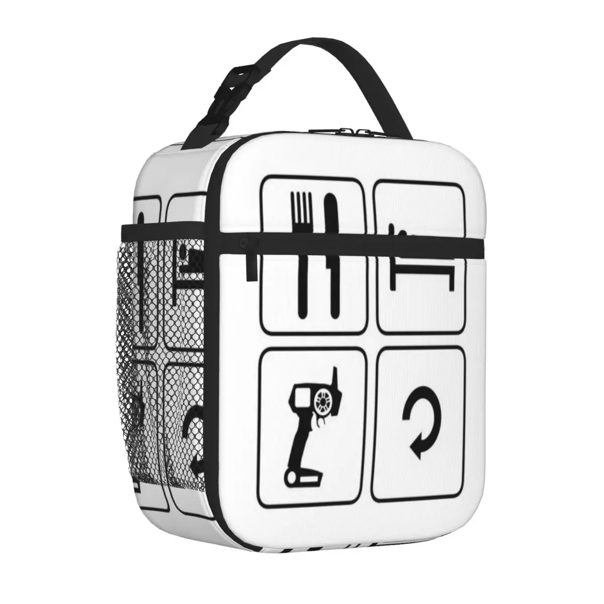 Bestselling Eat Sleep Drive Repeat Rc Spektrum Patchwork Outdoor Lunch Bag After School Snack Reusable Lunch Bag