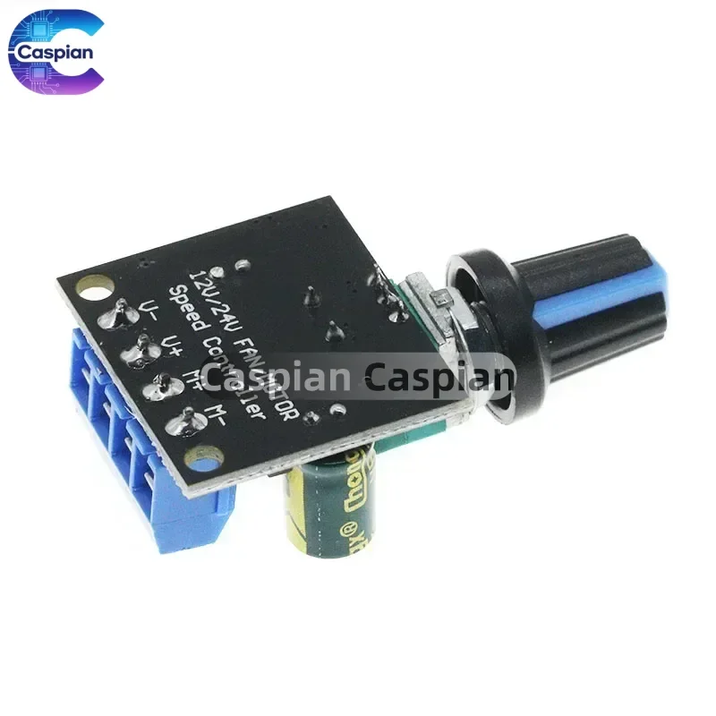 Cooling fan speed regulator fish tank submersible pump PWM DC motor brushless chassis with brush switch LED dimming