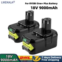 9000mAh For RYOBI P108 18V One+ Plus Rechargeable Battery 18 Volt Lithium-Ion Power Tools P104 P107 RB18L50 RB18L20 P108
