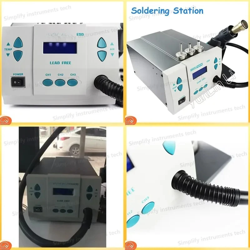 1000W 220V Quick Heat Gun Lead Free Hot Air Soldering Station with Microcomputer Temperature Control Rework Station for