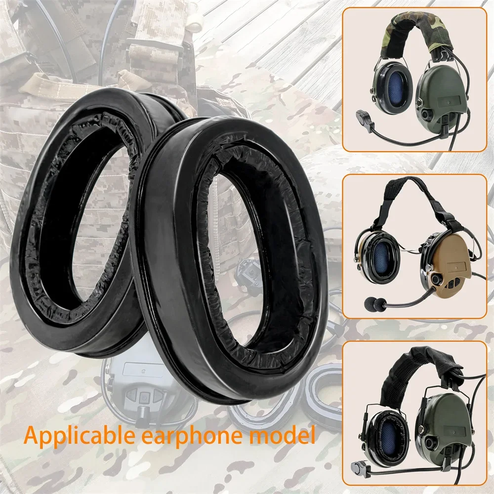 Tactical Headset Adapter Gel Ear Pads for MSA SORDIN Headset Electronic Earmuffs Hearing Protection Airsoft Shooting Headset