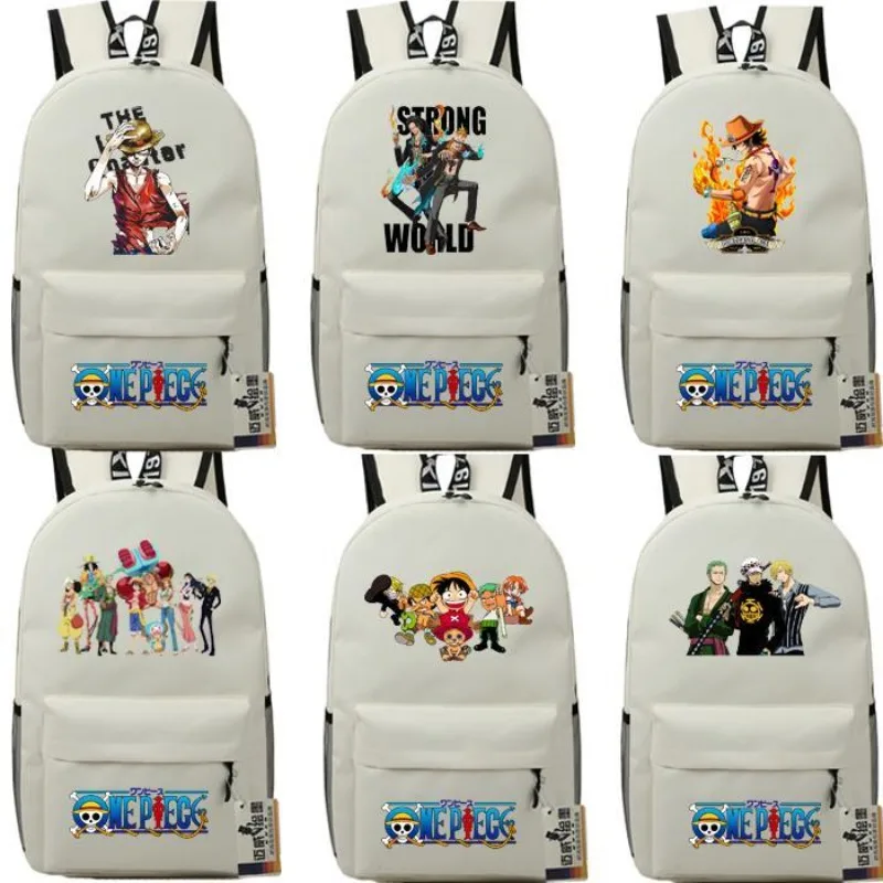 One Piece Animation Backpack Luffy Joe Basoron Ace White Beard Cartoon Anime Male and Female Student School Bag