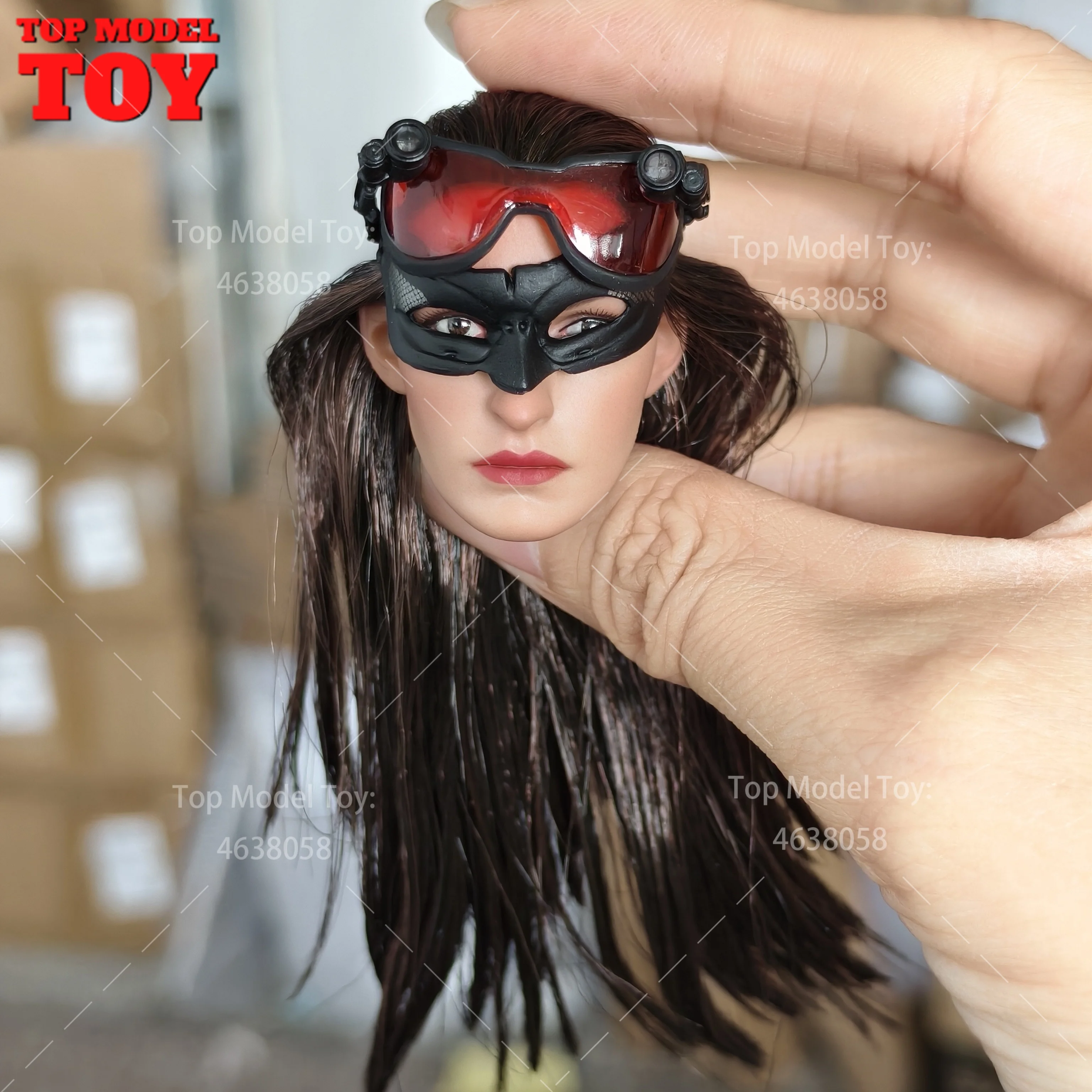 1/6 스케일 앤 해서웨이 헤드 스컬프처 PVC 모델 마스크 포함 12인치 여성 군인 액션 피규어 바디 인형 대폭 할인