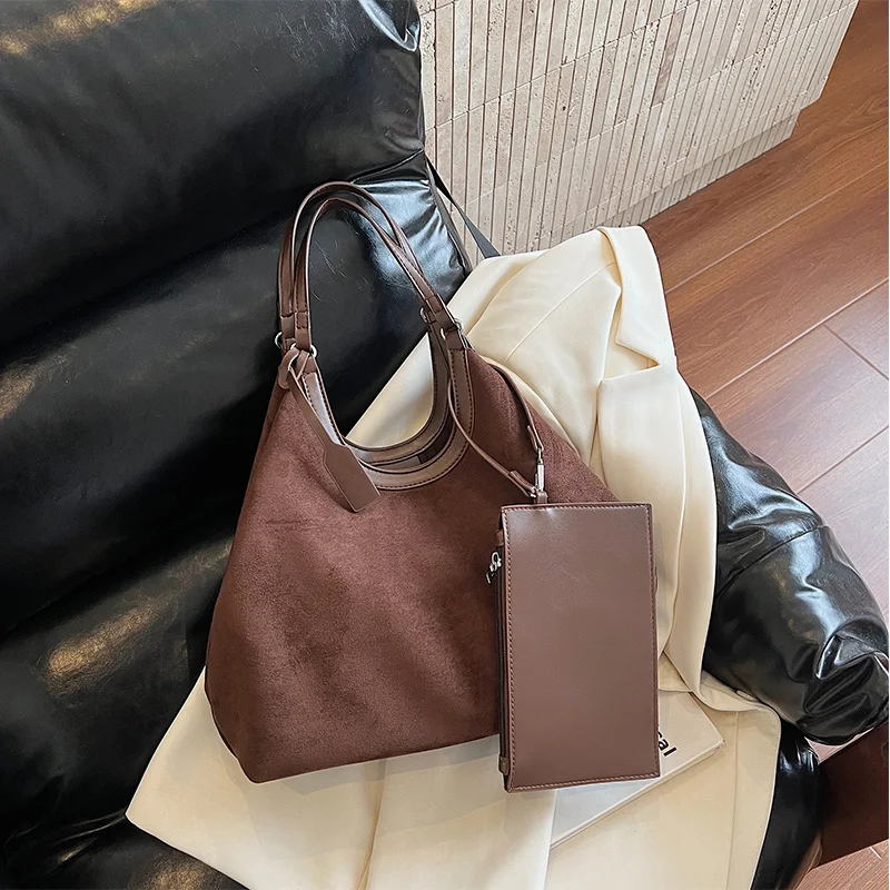 프리미엄 레트로 버킷 백 세련된 유럽 아메리칸 토트 백 세련된 심플 숄더백 고품질 베스트 셀러 캐주얼 가방