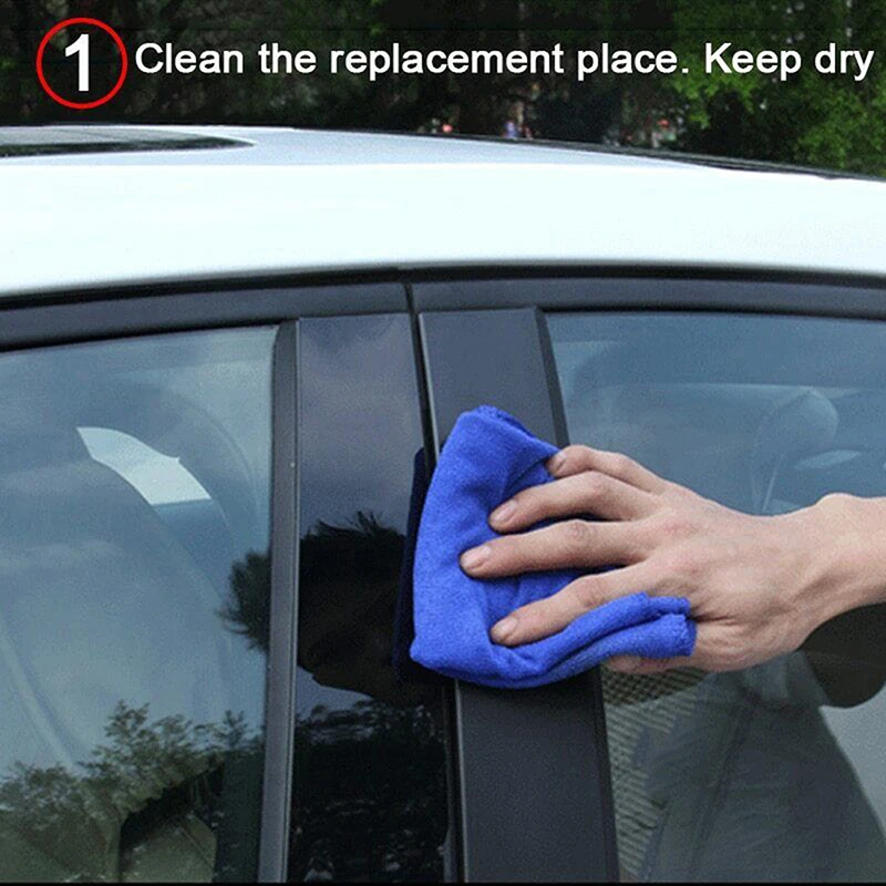 Glossy Black Car Window Door Pillar Posts Stickers Covers Trim Decal for Nissan Altima 2008 2009 2010 2011 2012 view 4