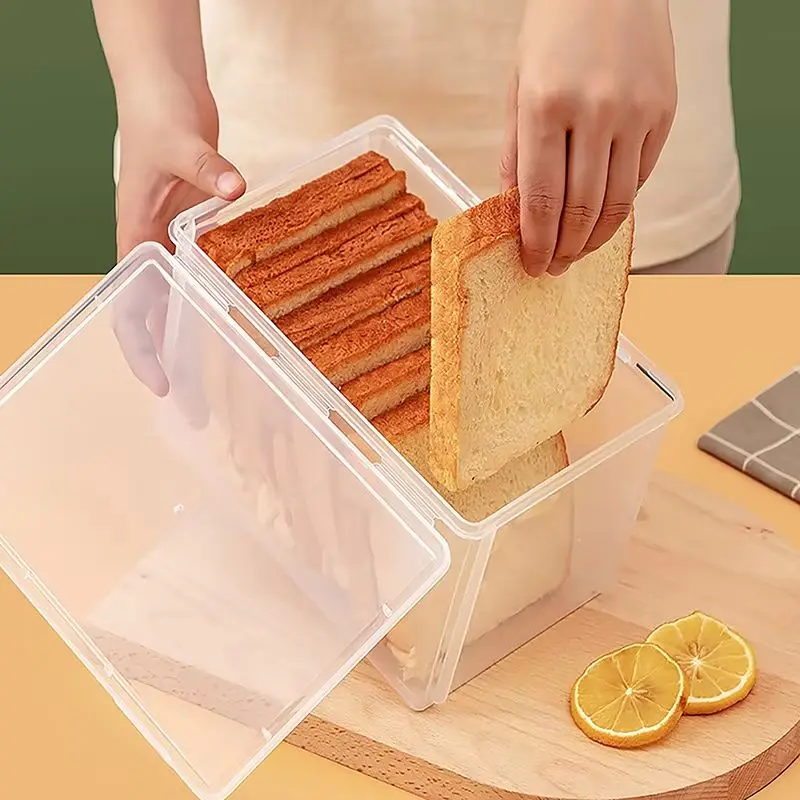 

Большой емкости, прозрачный герметичный контейнер для хранения хлеба, макарон, макарон, пластиковый многоразовый контейнер для хранения кухонных принадлежностей, свежести