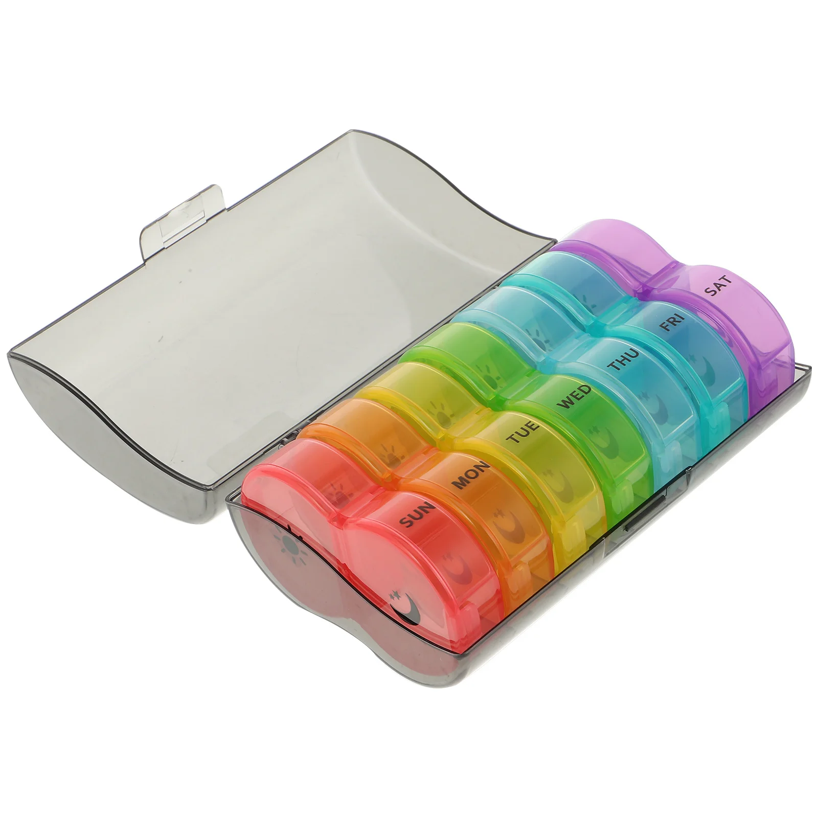 

7 Days Medicine ganizer Pill Cases Portable Plastic Wear Resistant Compact Individual Pockets For Supplies Health Care