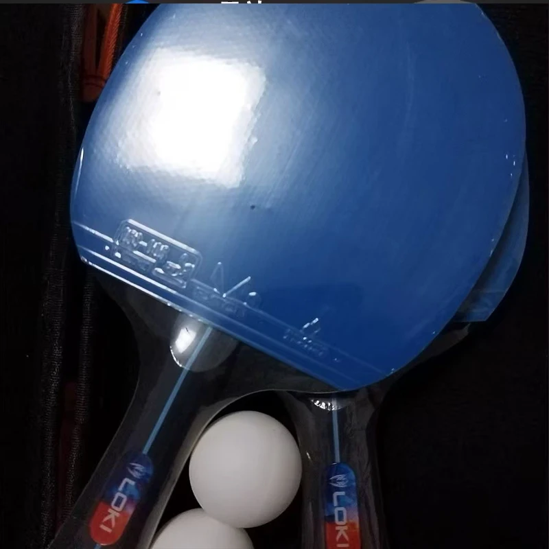 LOKI LOKI K5000 Table Tennis Racket Set 2pcs Set Home Entertainment Rackets with Blue Color Ping Pong Rubber3PCS Balls For Beginner - Aliexpress Deal
