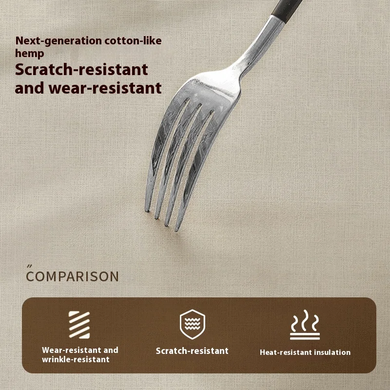 مفرش طاولة طعام أمريكي عتيق مقاوم للماء والزيت ومقاوم للحرق مفرش طاولة يترك 2025 قهوة جديدة فاخرة وخفيفة الوزن #5