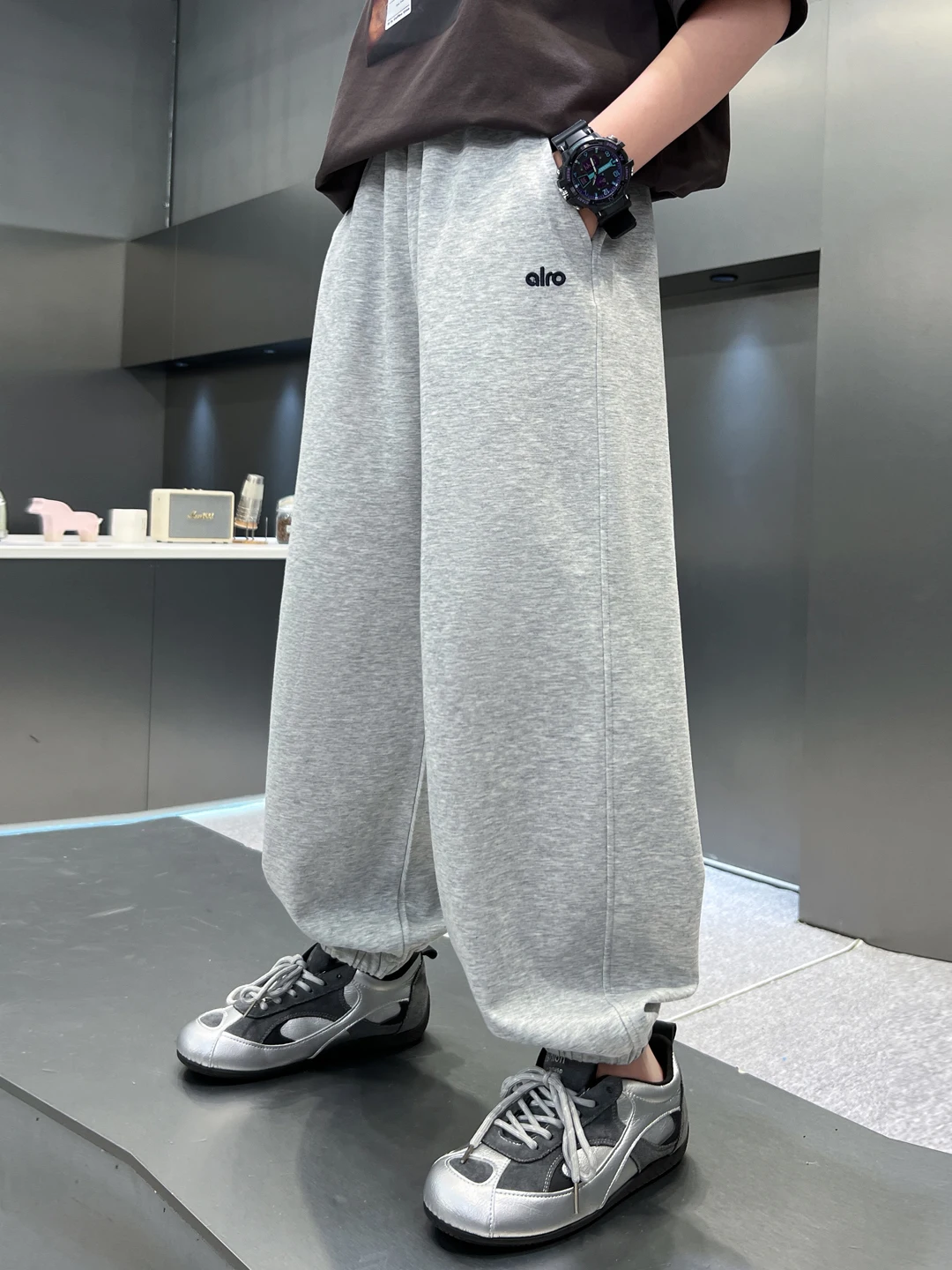 子供用夏用薄手ストレートレッグパンツ蚊よけ速乾中大子供用カジュアル弾性ウエスト長ズボン