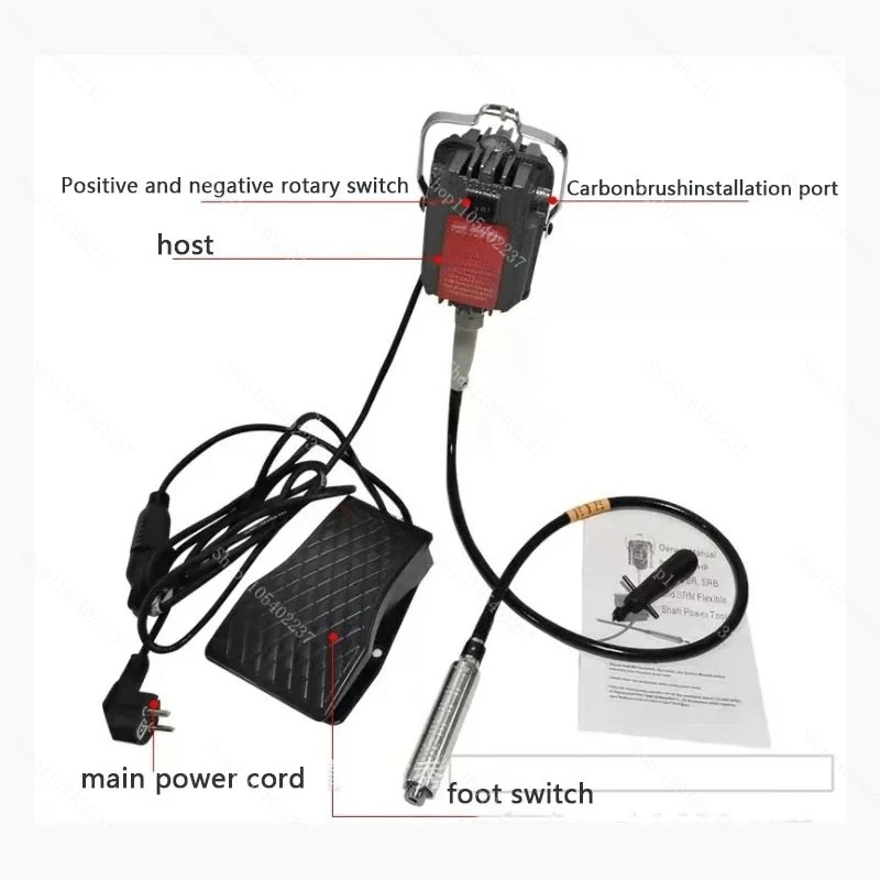 

Полный комплект роторного инструмента для полировки и шлифовки: гибкий вал, роторный двигатель с подвеской, полировальная машина, шлифовальный инструмент