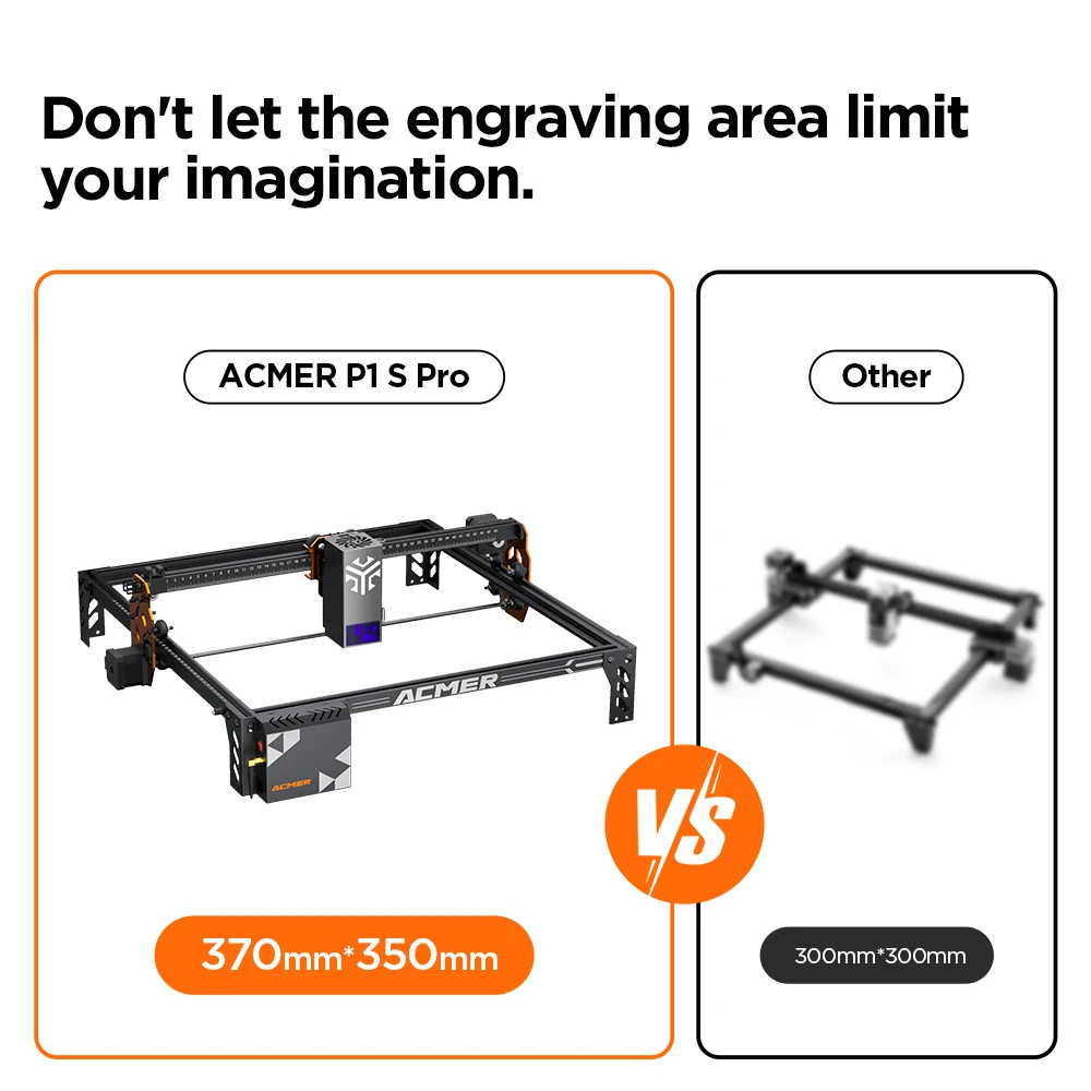 ACMER P1 S PRO 20W 10W 6W 레이저 조각 기계 지원 WiFi APP 제어 목공 도구 조각 가능한 목재 래커 처리된 금속