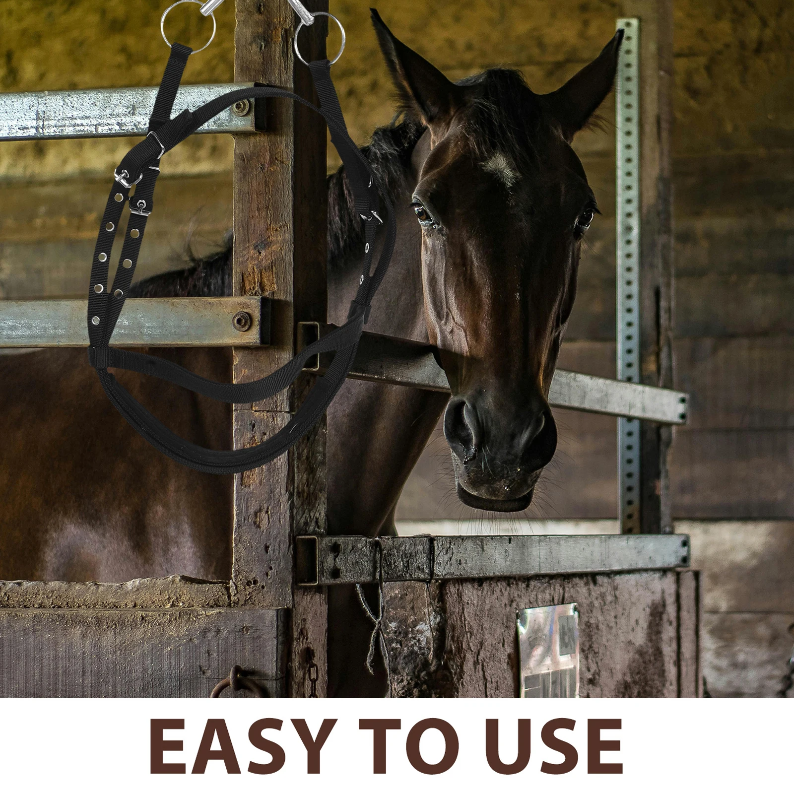 قابل للتعديل حبل الرسن قماش النايلون القوي خالية من الغضب الأنف التدريب ركوب ملحق الحصان التدريب الرسن