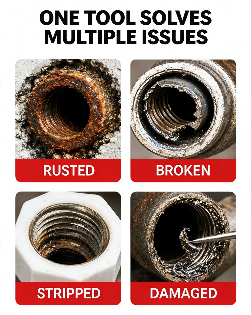 Universeller Rohreinzieher für gebrochene Rohre, Werkzeug zum Entfernen festsitzender Armaturen, Sechskantschaft-Bohrer, Werkzeug zur Reparatur von Sanitärinstallationen, Hochleistungs-Kit – Detail 15