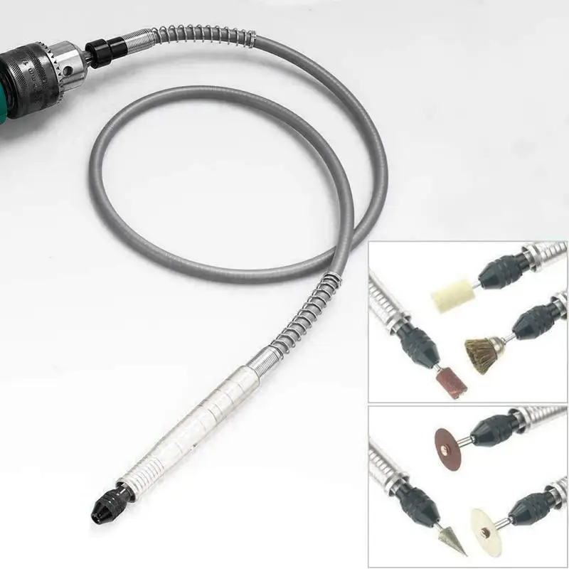 3.175mm Flexible Flex Shaft Adapter Attachment Power Drill Silver Fit For Foredom Motors Grinder SR SRM SRB TX TXM TXB LX LM