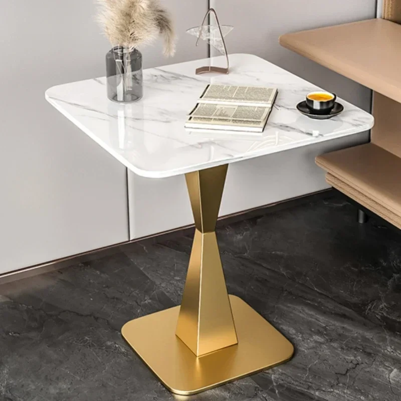 

Light Luxury Stone Plate Sofa Side Table